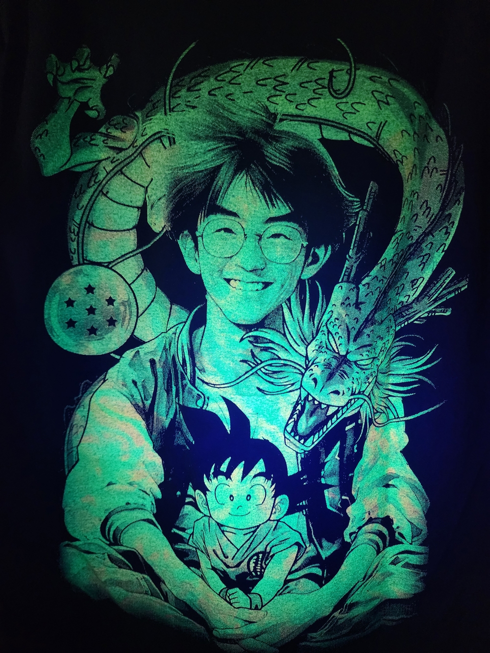 Black Dragonball Z Graphic Men’s T-Shirt with Fiery Anime UV Print - Picture 6 of 6